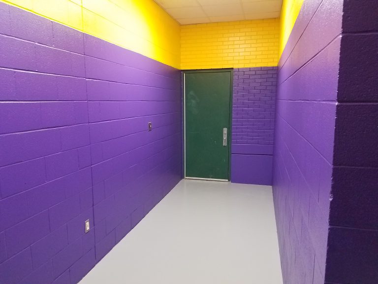 Jack Britt High School Football Locker Room Painting and Epoxy floor